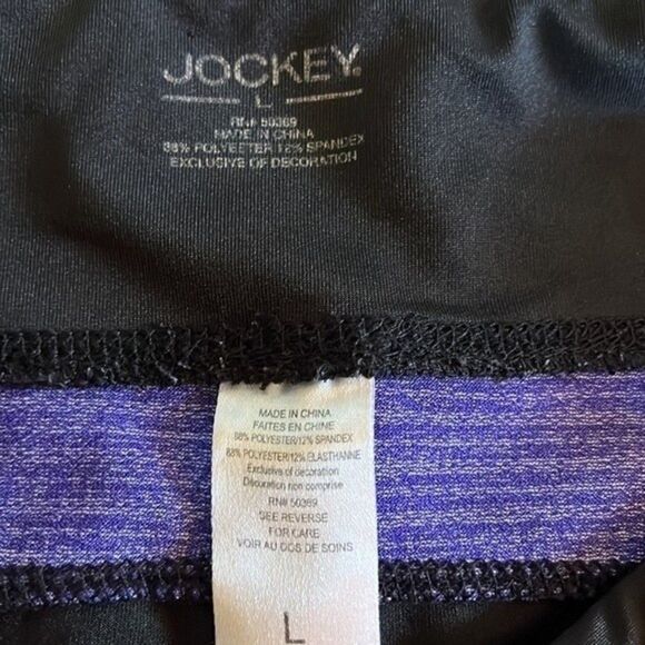 Jockey Athletic Legging. Black Purple size Large Poly Spandex - Picture 11 of 13